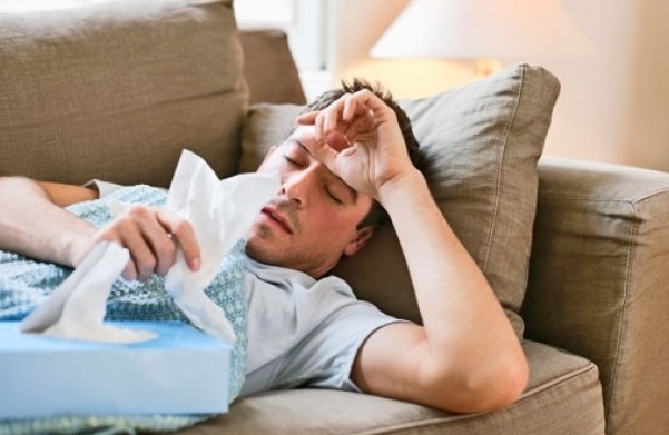 Мужчина простудился