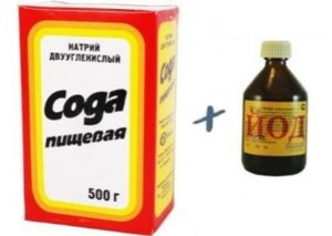 Сода вместе с йодом